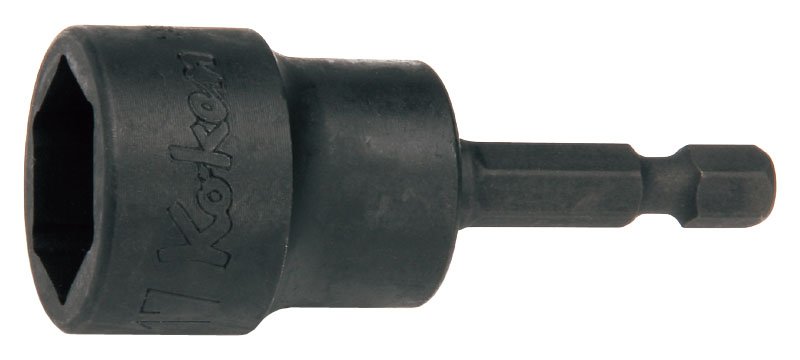 Anchor Bolt Socket 19 mm, 1/4 in. Hex Shank, with Plastic Stopper, 60 mm Long (72801126, PICHLER)