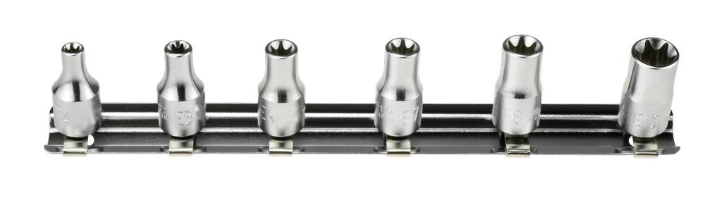 E-Profile Socket Set, 6 pcs, E4–E10 (7290000, PICHLER)