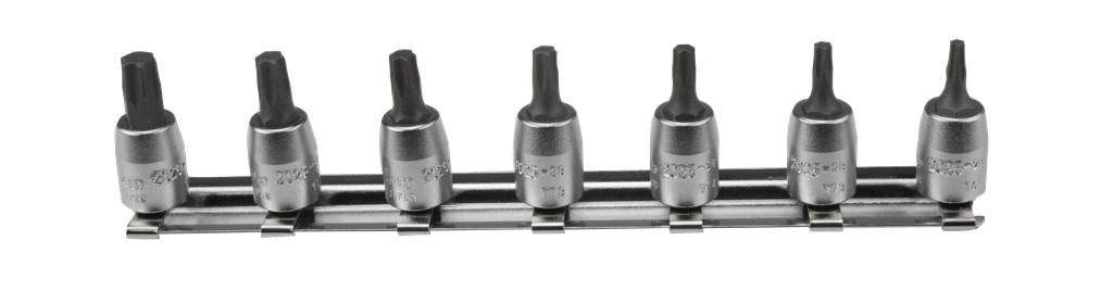 T-profile bit sockets 7 pcs. 1/4" .. drive x 32 long not tamper proof (7291100, PICHLER)