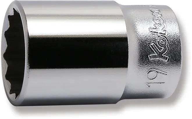 SEMI DEEP SOCKET 3/8"SQ.DR. 12-P 19MM (73800824, PICHLER)