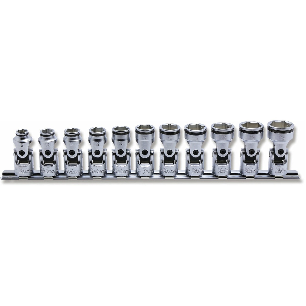 Universal Socket Set 3/8 in., Nut Grip, 11 pcs on Rail (73801149, PICHLER)