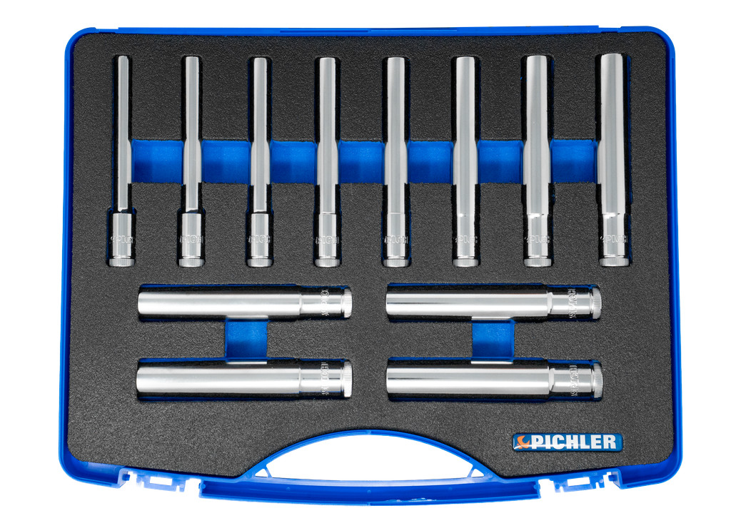 Deep-socket-set 3/8", extra long, 12 pcs. (74163500, PICHLER)