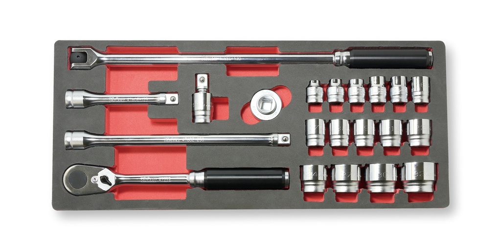 SOCKET SET 1/2"SQ.DR., Z-Series in Foam Tray (74800480, PICHLER)
