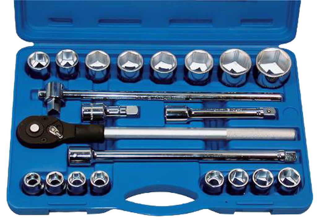 Steckschlüsselsatz 3/4" 21-teilig / 6-kant 19 bis 50 mm (7500550, PICHLER)