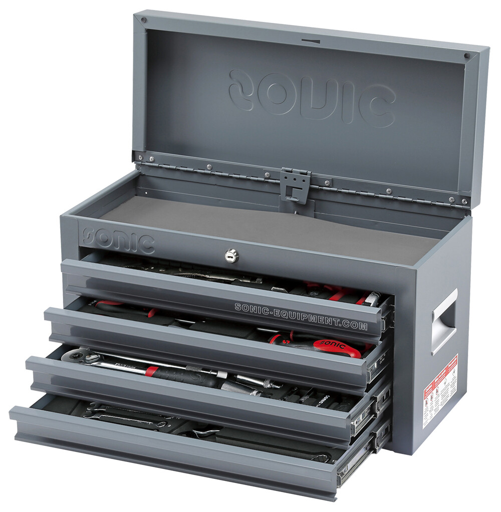 Toolbox with tools 96 pcs. RAL7011 (709671, SONIC)
