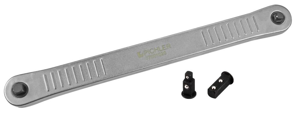 Ratchet Extension 3/8" with 2 adaptors 3/8" or 1/4" (77501020, PICHLER)
