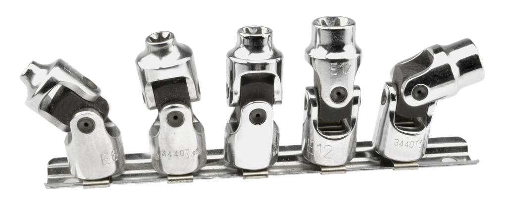 E profile universal joint sockets set 5 5-teilig E 6 bis E 14 (78072000, PICHLER)