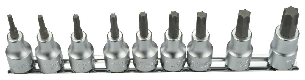 T-profile bit sockets 9 pcs 1/2" drive x 55mm (7888800, PICHLER)