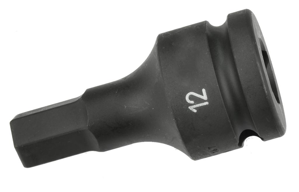 Impact-Innensechskant Stecknuss 12 mm Länge 60 mm Antrieb 1/2" (79120120, PICHLER)