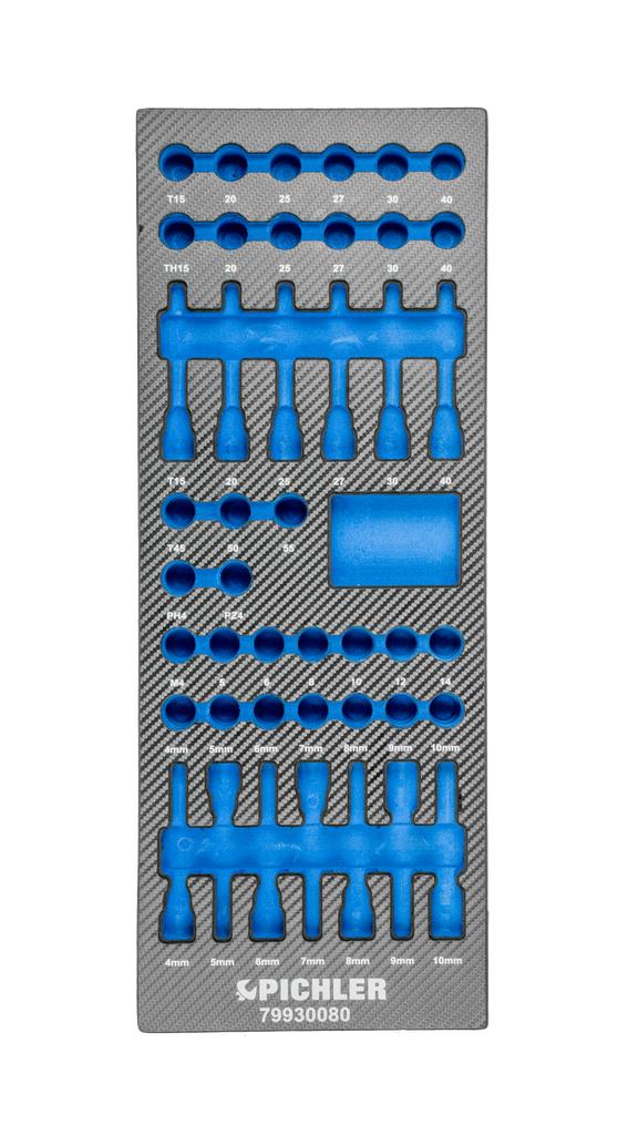Einlage für 79930080 Steckschlüsseleinsätze 3/8", 44-tlg. (79929080, PICHLER)