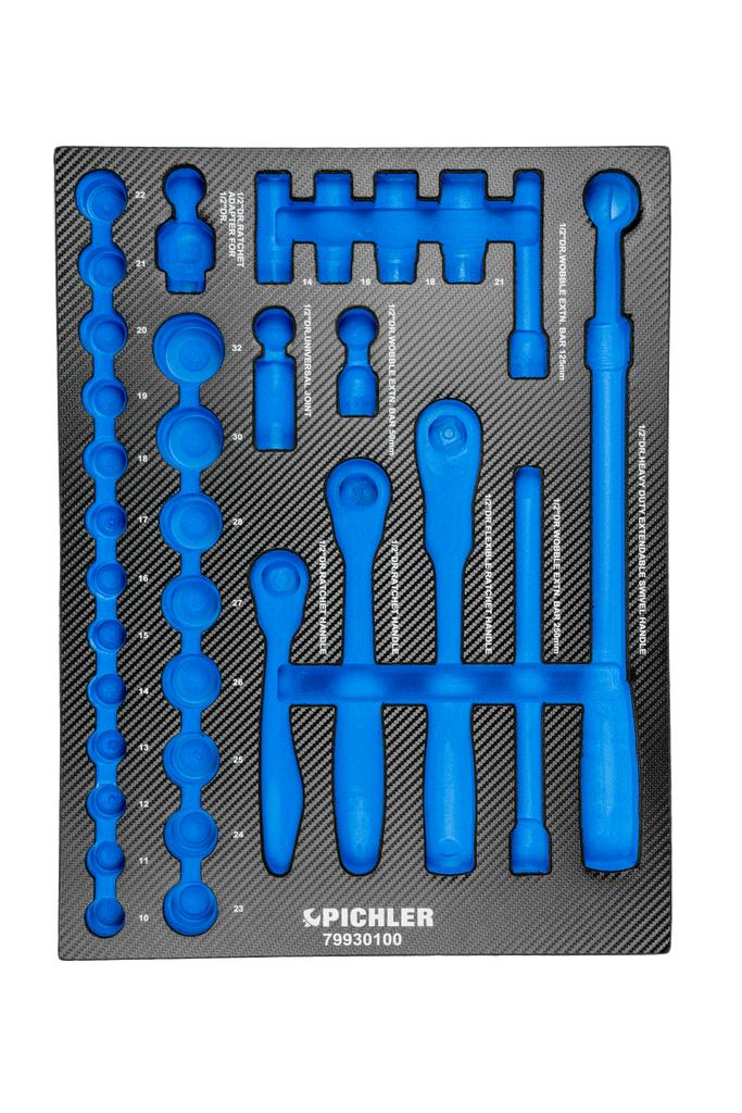Einlage für 79930100 Steckschlüsselsatz 1/2", 34-tlg. (79929100, PICHLER)