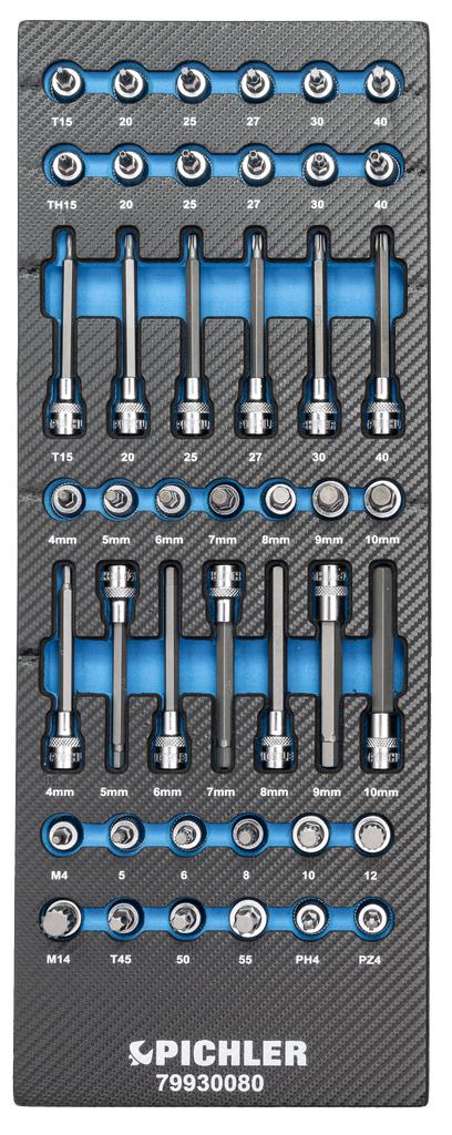 Socket Inserts 3/8", 44 pcs. (79930080, PICHLER)