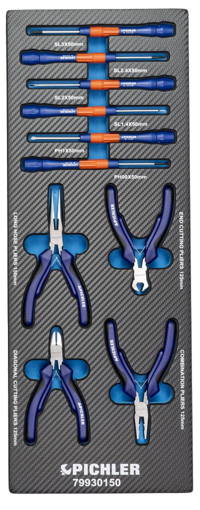 Precision Screwdrivers & Mini Pliers, 10 pcs. (79930150, PICHLER)