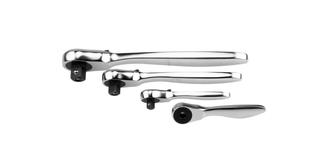 Mini ratchet set, 4 pcs., 1/4" / 3/8" / 1/2" (79930220, PICHLER)
