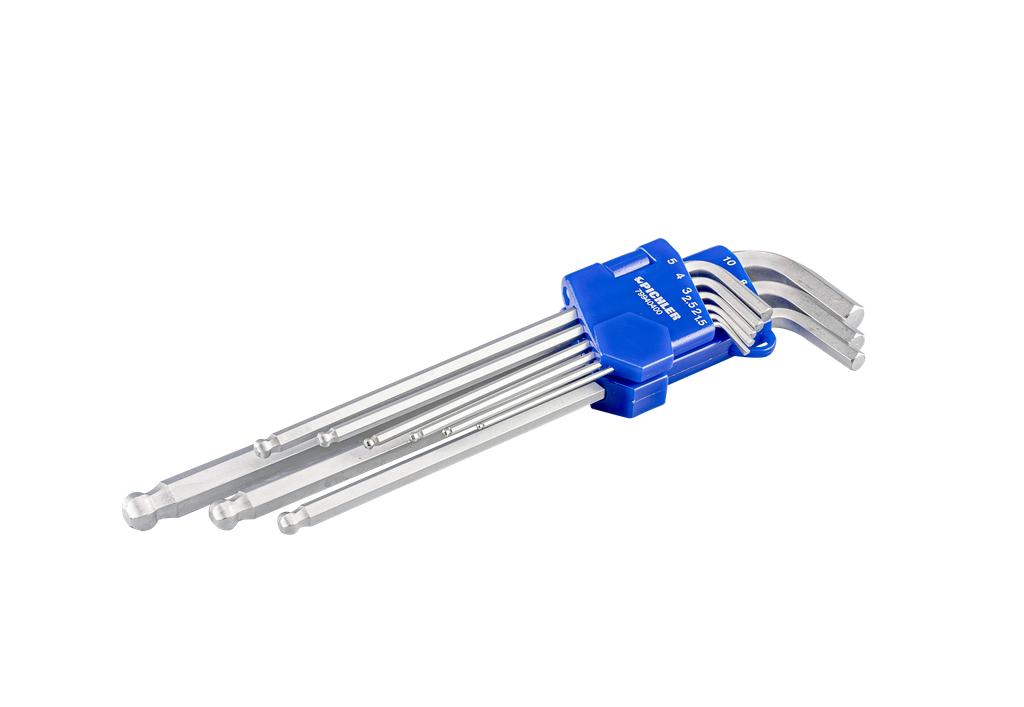 Hex key set, 9 pcs, metric (79940400, PICHLER)