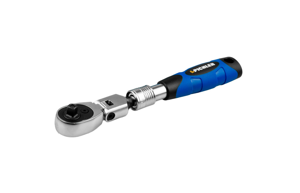 Teleskop-Gelenkkopfknarre 1/4", ausziehbar von 175 - 225 mm (79941035, PICHLER)