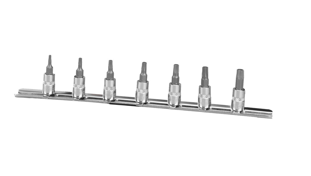 Steckschlüsselsatz Torx mit Bohrung 1/4" T10 - T40, 7-tlg. (79941900, PICHLER)