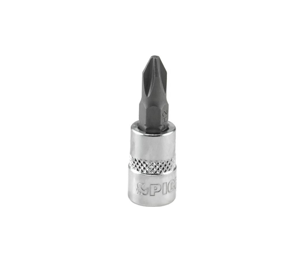 Galvutė su kryžminiu PH2 antgaliu, 1/4 col., 37 mm (79942402, PICHLER)