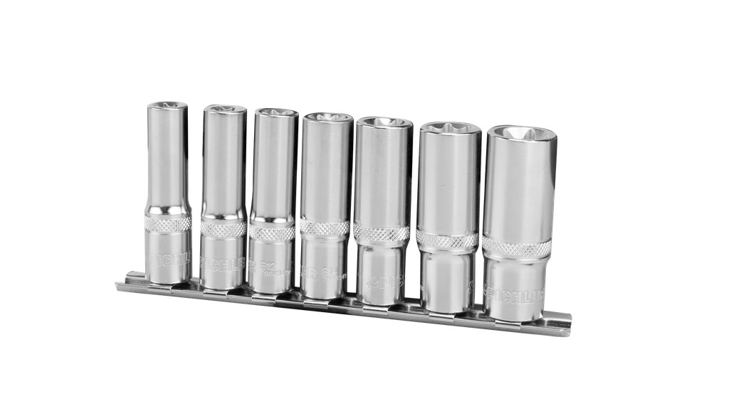 Steckschlüsselsatz Aussentorx lang 3/8" E10 - E20, 7-tlg. (79943400, PICHLER)