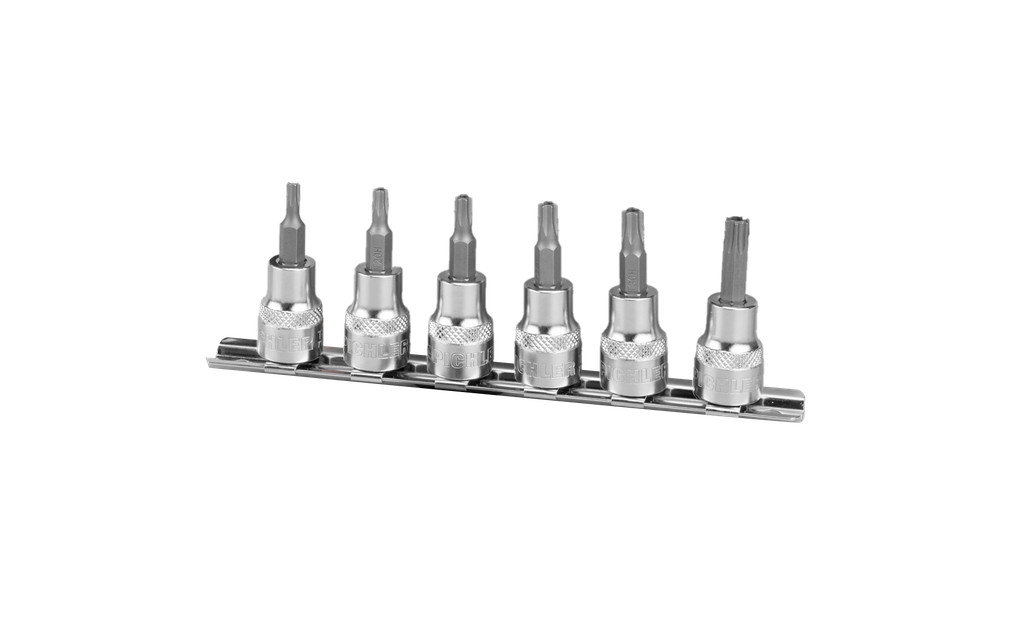 Steckschlüsselsatz Torx kurz 3/8" mit Bohrung T15 - T40, 6-tlg. (79943900, PICHLER)