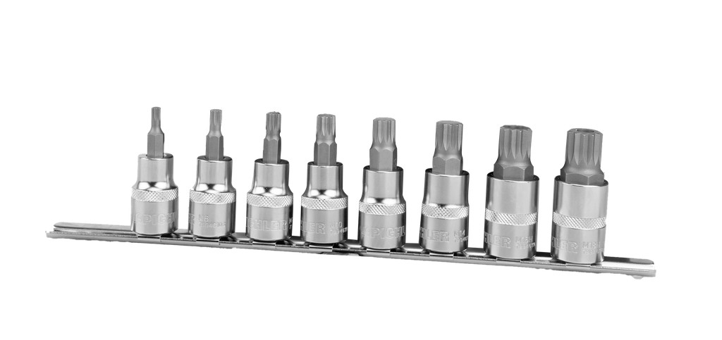 Steckschlüsselsatz Vielzahn kurz 1/2" M5 - M18, 8-tlg. (79946100, PICHLER)