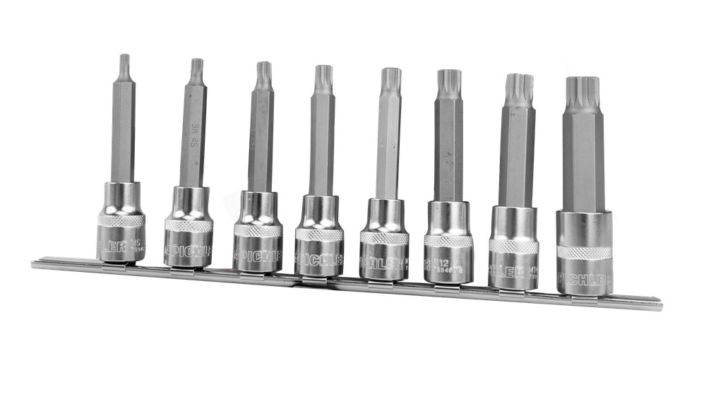 Steckschlüsselsatz Vielzahn lang 1/2" M5 - M16, 8-tlg. (79946200, PICHLER)
