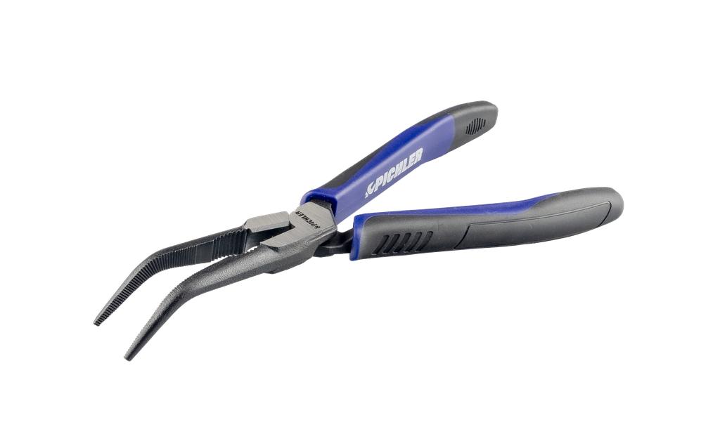 Flat nose pliers, curved, 200 mm (79947112, PICHLER)