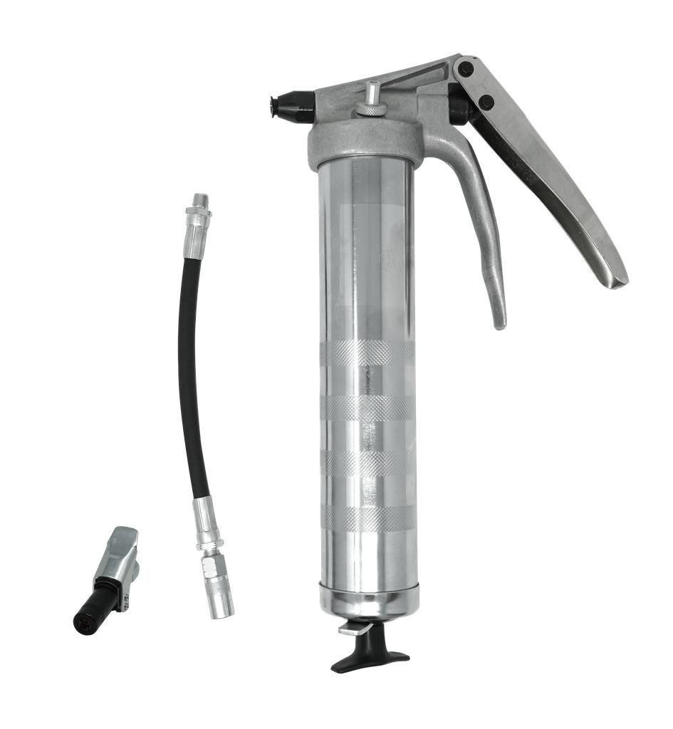 Handle lever grease press 500 ccm - 90° incl. 4-claws edge nipple adapters (80150505, PICHLER)