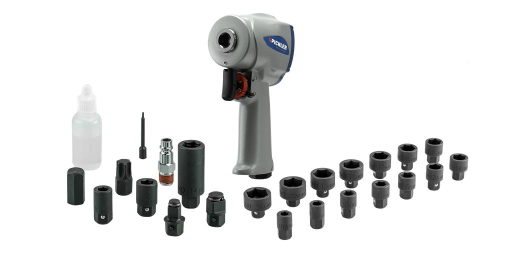 XS-MULTI Schlagschrauber Set & Impact Stecknuss Set 15-tlg. (80303002, PICHLER)