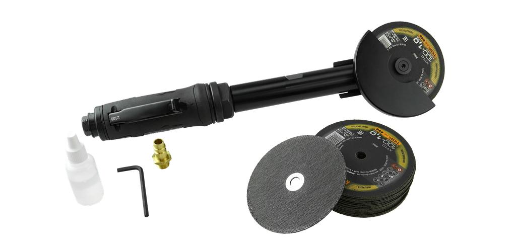 Druckluft-Trennschleifer Set inklusive 25 Stück Trennscheiben 100x1,0x10mm (80445010, PICHLER)