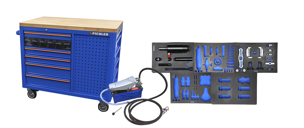 Mobile workbench with wheel bearing set GEN 2 & inserts (85000250, PICHLER)