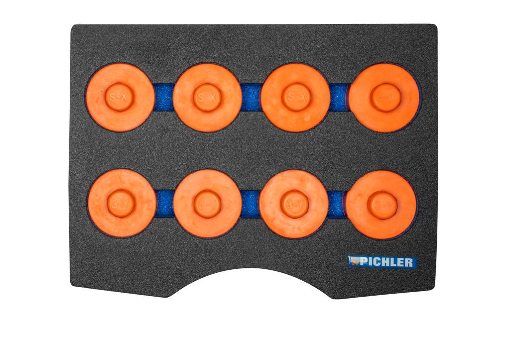 Jack & lift pad set, Tesla, 8 pcs. Mod. 3 / S / X / Y (90025650, PICHLER)