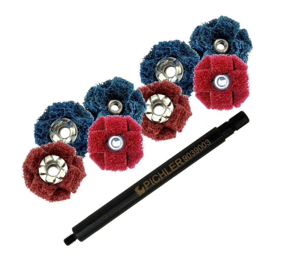 Fleece brush set for injector shaft re-cleaning (90380101, PICHLER)