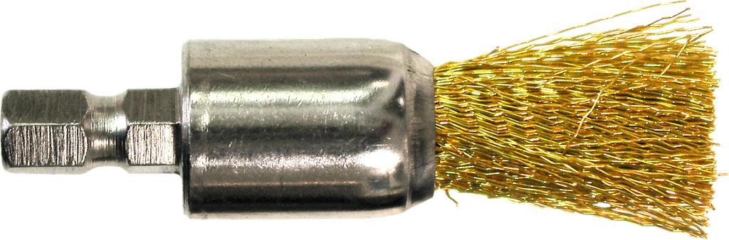 Purkštuko lizdo žalvarinis šepetėlis 17,0 mm, galinis, su antgalio jungtimi (9039011, PICHLER)