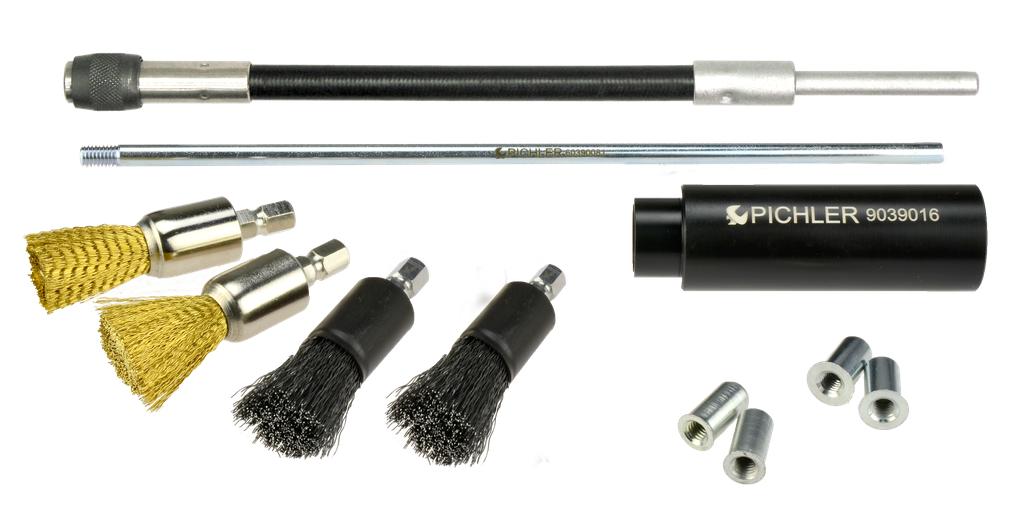 Cleaning brushes starter set mixed Steel and brass brushes (90390185, PICHLER)