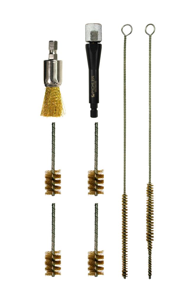 Cleaning brush set brass, 8 pcs. (90391455, PICHLER)