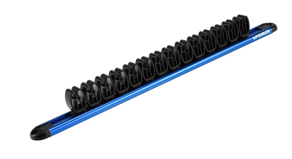 Magnetic holder for tool storage with 14 rotatable & adjustable clips (90505104, PICHLER)