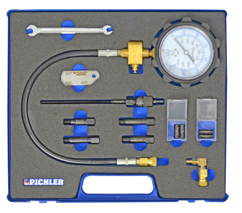 Universal Diesel Engine Compression Test Kit for M8x1, M9x1, M10x1 and M10x1.25 (9091500, PICHLER)