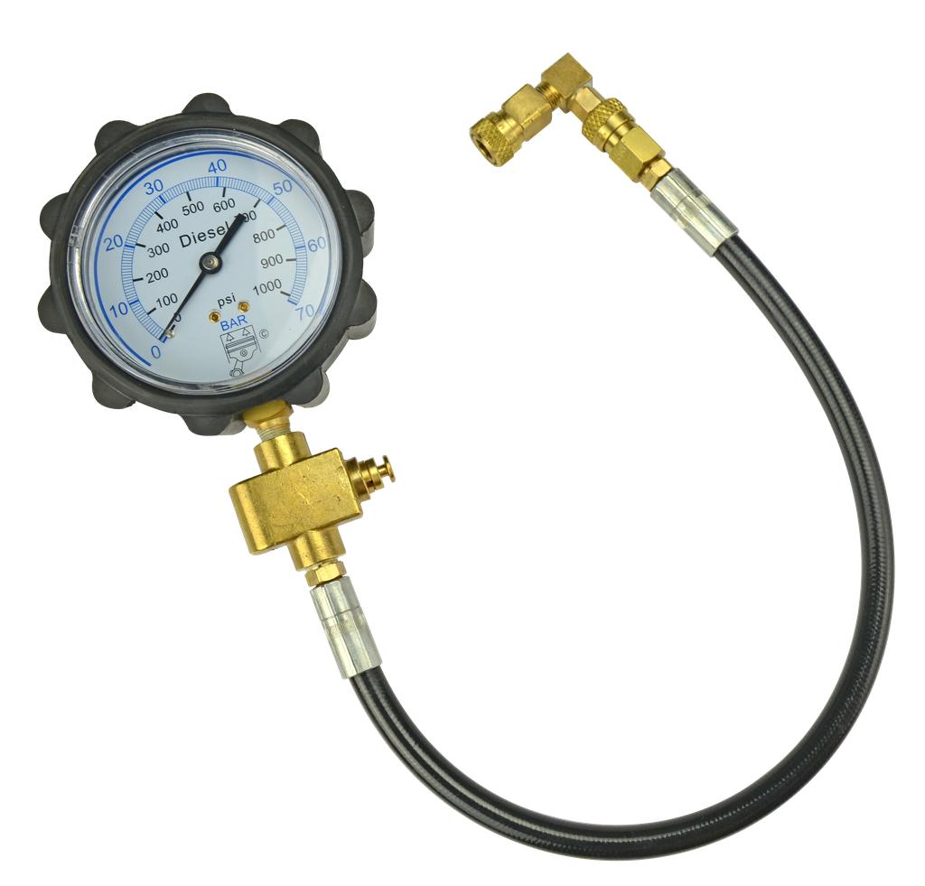 Universal Compression Test Gauge Manometer 0-70 BAR with pressure relief (9091505, PICHLER)