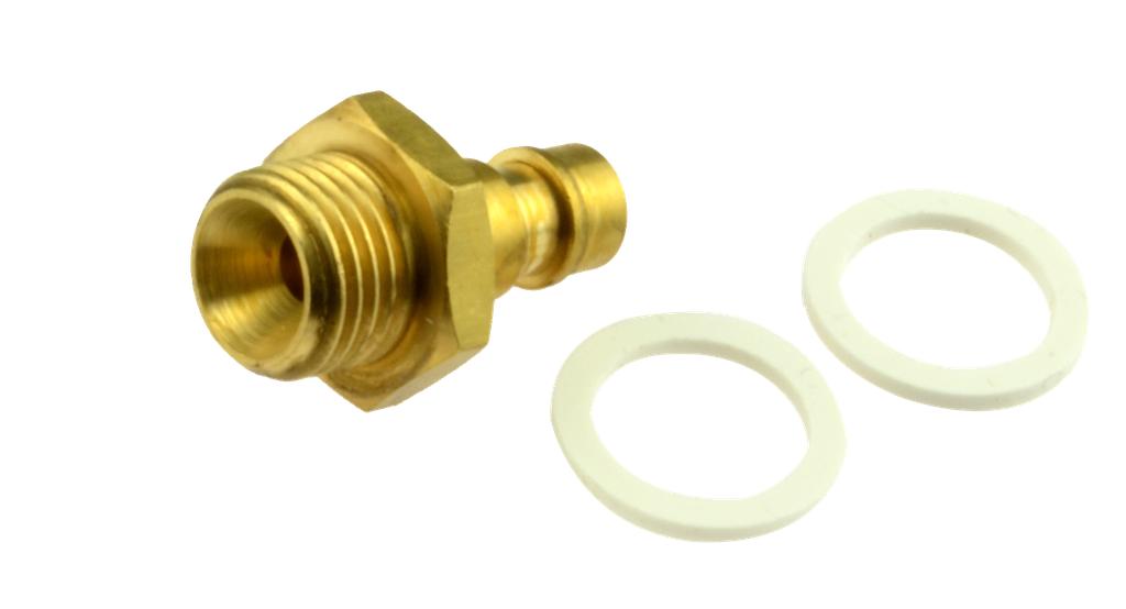 Stecknippel DN5, MS, G1/4" mit Dichtung PVC weiß (9094635, PICHLER)