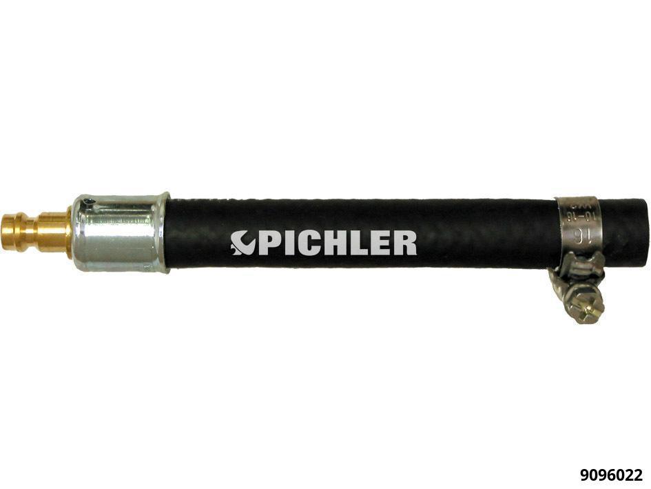Hose Ø9 mm x 135mm with Plug DN5 and Hose Clamp (9096022, PICHLER)