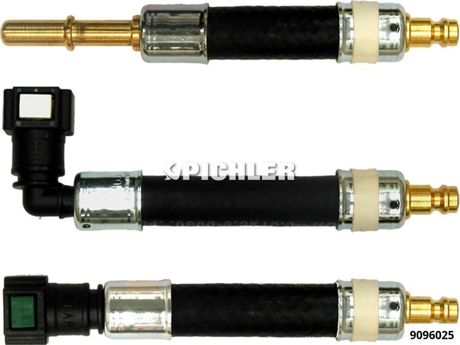 Adapterset 3 pcs. Ø7,89 mm (white) Straight, 90° & Plug (9096025, PICHLER)