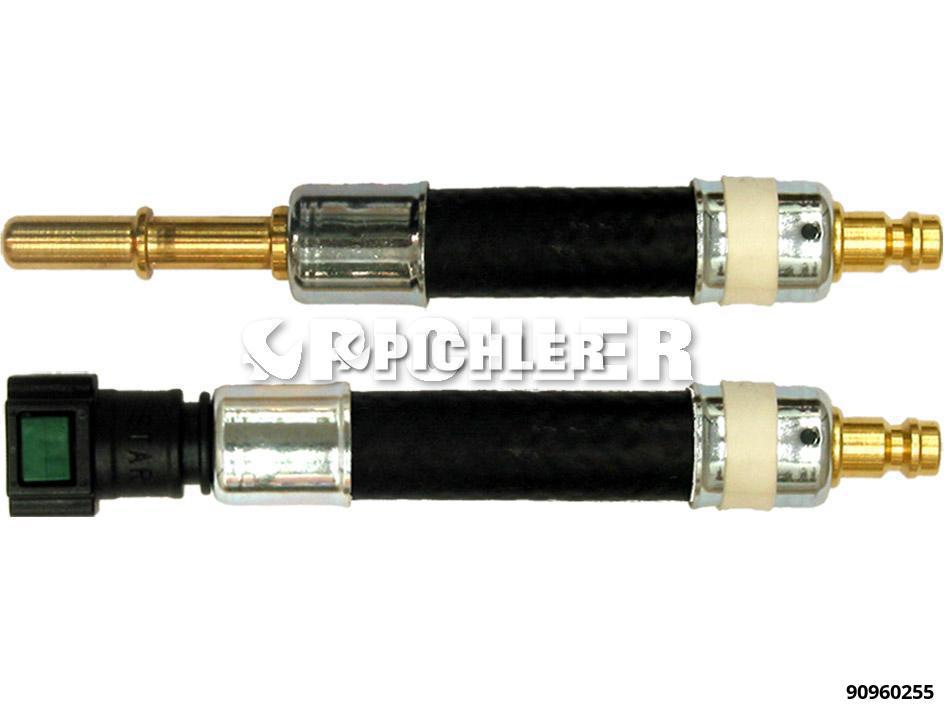 Fuel line adapter set, 2 pcs – straight coupling and plug, Ø7.89 mm, white (90960255, PICHLER)