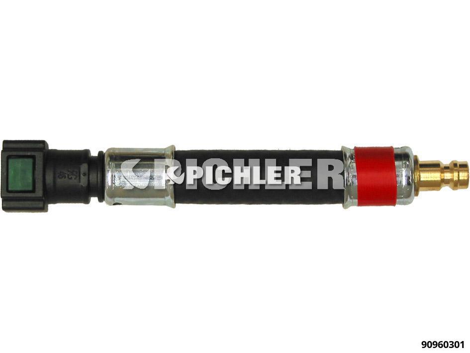 Straight Coupling Ø8.00 mm (Red) with Hose and Plug DN5 (90960301, PICHLER)