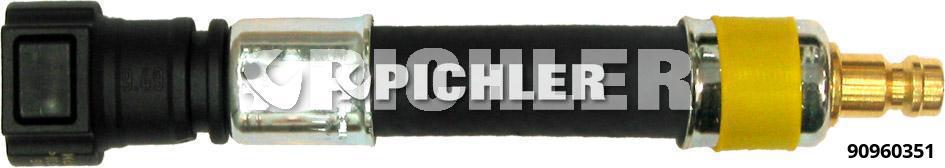 Straight Coupling Ø9.49 mm (Yellow) with Hose and Plug DN5 (90960351, PICHLER)
