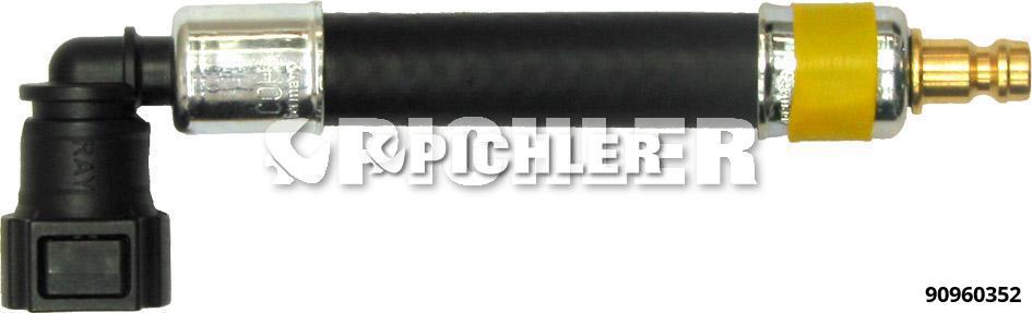 Adapteris 90 laipsnių Ø9,49 mm (geltonas) su DN5 kištuku (90960352, PICHLER)