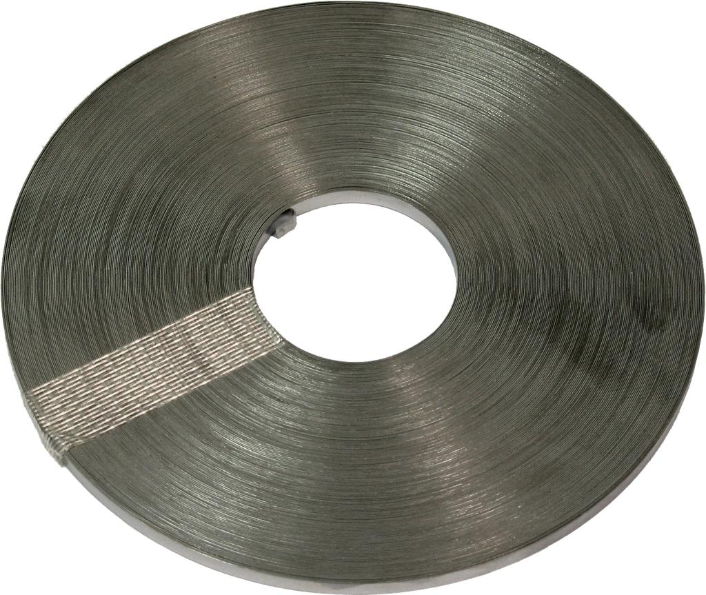 Stainless steel band for clamps, 50 m roll, 5.0 x 0.4 mm (9100320, PICHLER)