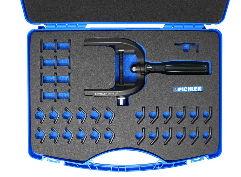 Circlip tool incl. 5 tip sizes (Ø 2.2 / 2.5 / 3.0 / 3.5 / 3.8 / 4.2 mm (91024030, PICHLER)