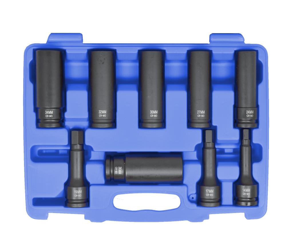 Impact Drive Shaft Socket Set 12-point, Deep, Thin Walled, ¾“ (91034900, PICHLER)