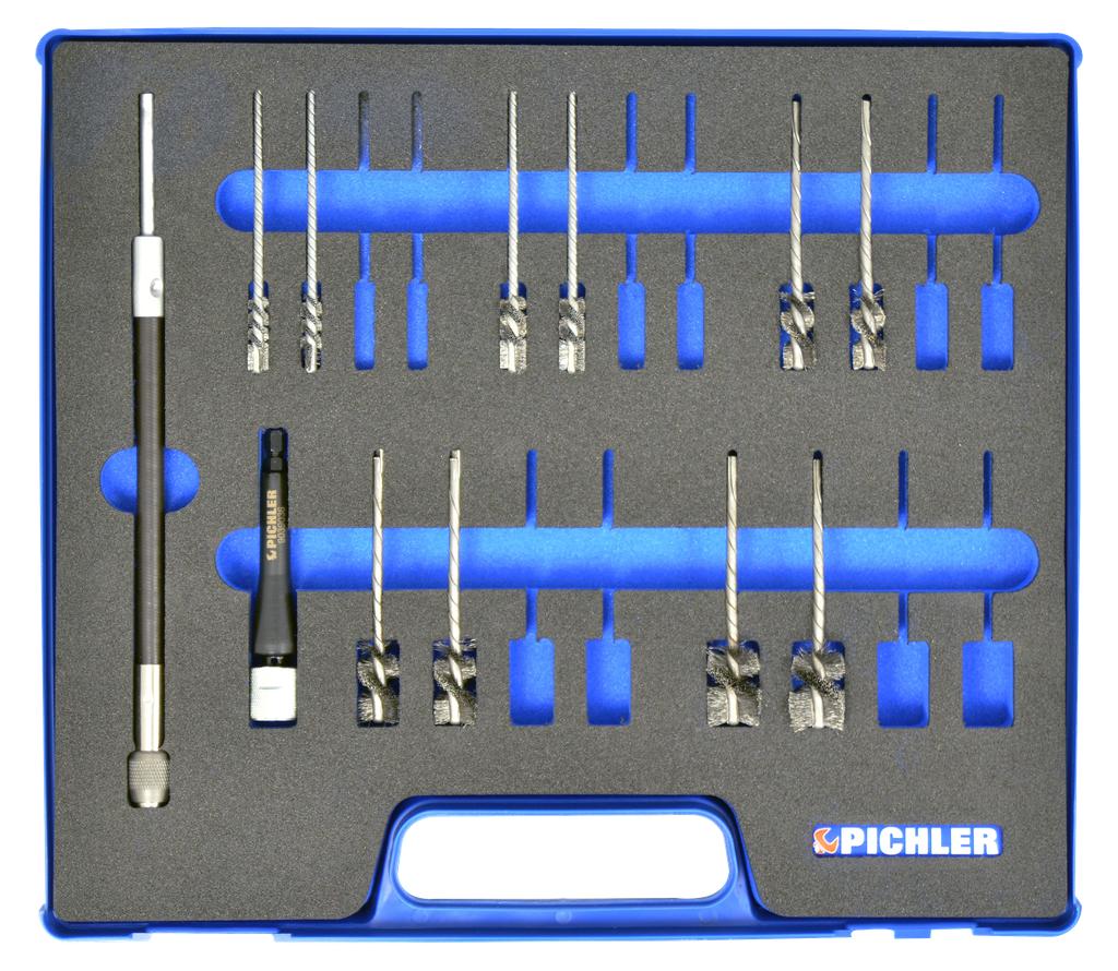 Tīrīšanas birstu komplekts Ø 6, 8, 10, 13 un 16 mm (9139005, PICHLER)
